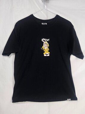 Broken Promises Co. “Apathy” Anime Girl Graphic T-Shirt – Black Tee Medium